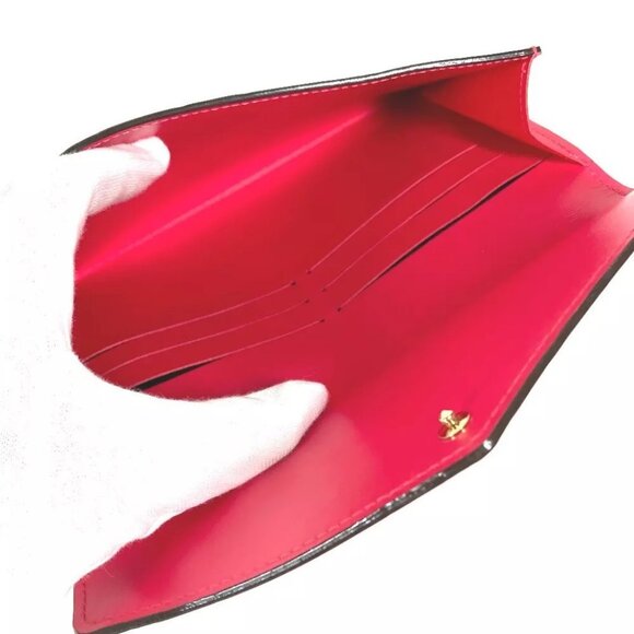 Auth LOUIS VUITTON M61689 MonogramVernis Portefeuille Jeanne Flap purse Long Wal - Picture 12 of 16